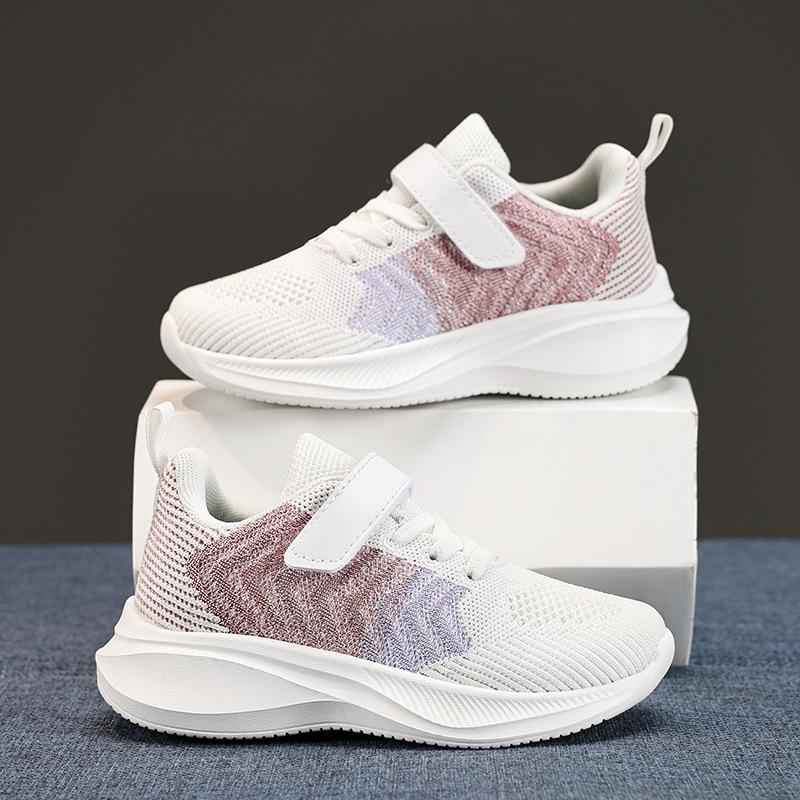 Cross-border Girls' sneaker 2025 Spring and Autumn New Flying Weaving sneaker Lightweight and Comfortable Student Running Shoes