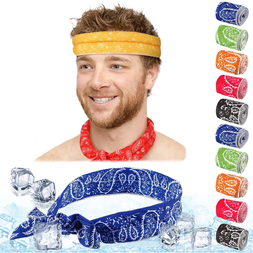 Cross-border Labeling Hair Small Ice Scarf Ice Scarf Summer Cooling Ice Belt Sports Headscarf Pet Scarf Wrist Ice Scarf
