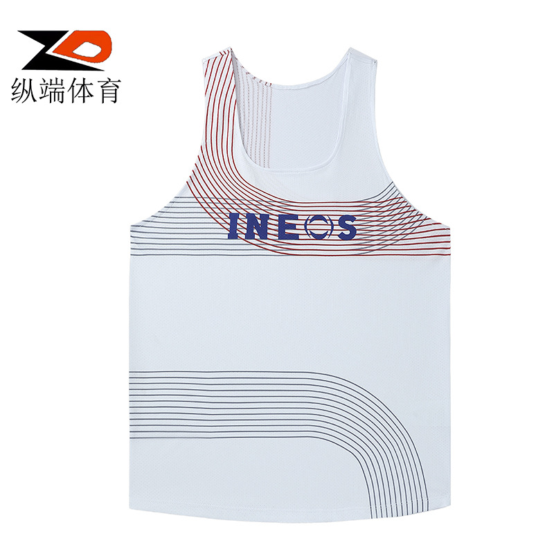 Picture of ZD longitudinal end men's track and field marathon running vest sports quick-drying breathable ultra-light mesh training suit