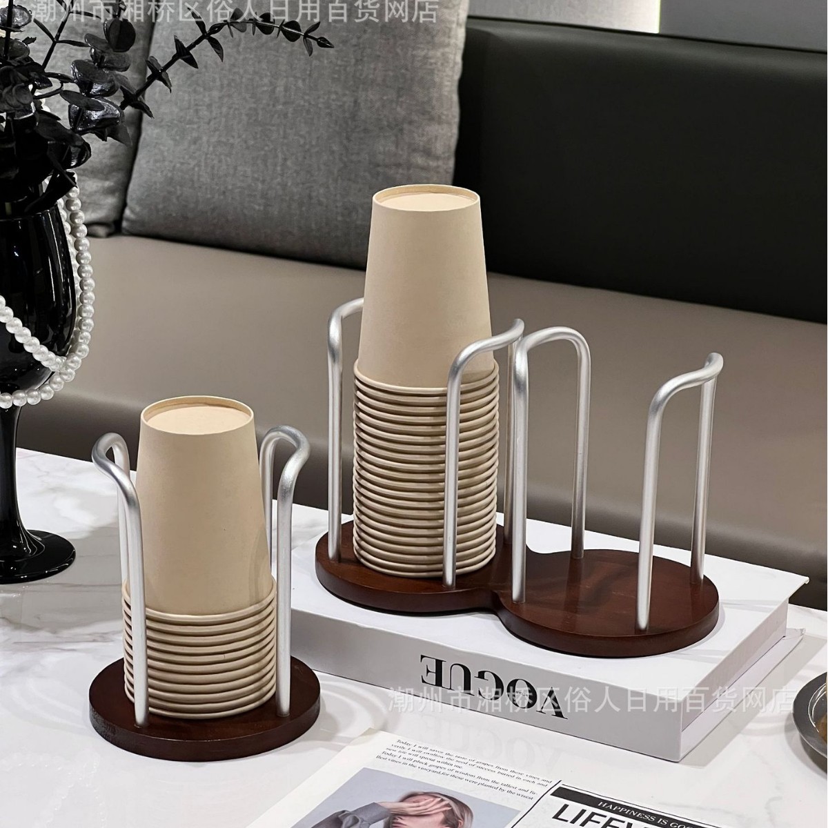 Picture of High-value Paper Cup Holder Disposable Cup Taker Desktop Coffee Table Storage Rack Tea Cup Coffee Cup Cup Holder