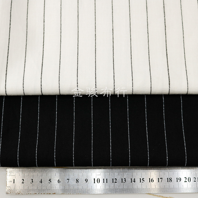 High Quality Twill Slub Wash Pure Cotton Fabric Wide Stripe Hemp Printed Cloth Boys' Top Shirt Cotton
