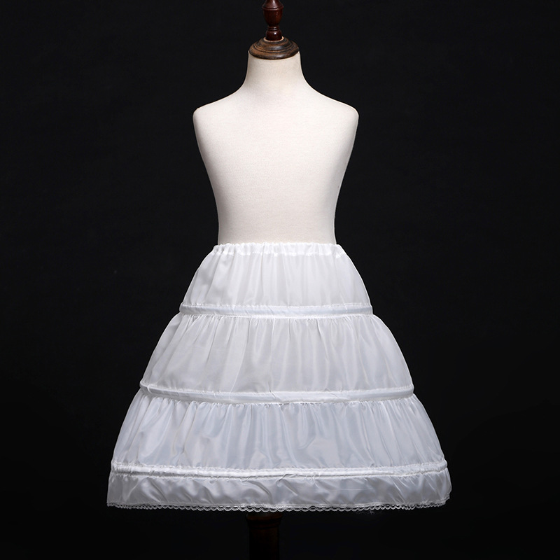Picture of Children's Princess Skirt Skirt Skirt Girl's Little Dress Pruffled Skirt Wedding Dress Long Skirt Steel Ring Fishbone Cartilage Skirt Accessories