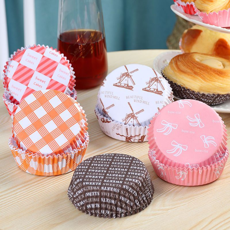 Picture of [100 PCs] Bread Paper Tray Cake Base Pineapple Paper Tray Paper Cup Film Baking Paper Tray Bread