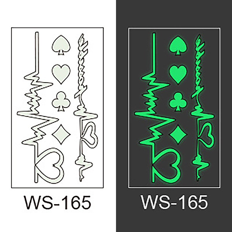 Picture of New Luminous Tattoo Sticker Nightclub Bar Music Festival Carnival Party Tattoo Sticker Note Glow Cool Face Sticker