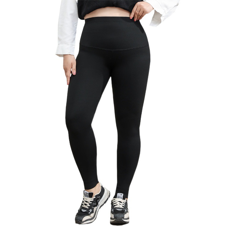 plus size High Waist Shark Pants Outer Wear Yoga Pants Extra-large Leggings Female Chubby Sister Winter Extra Thick Velvet Pants