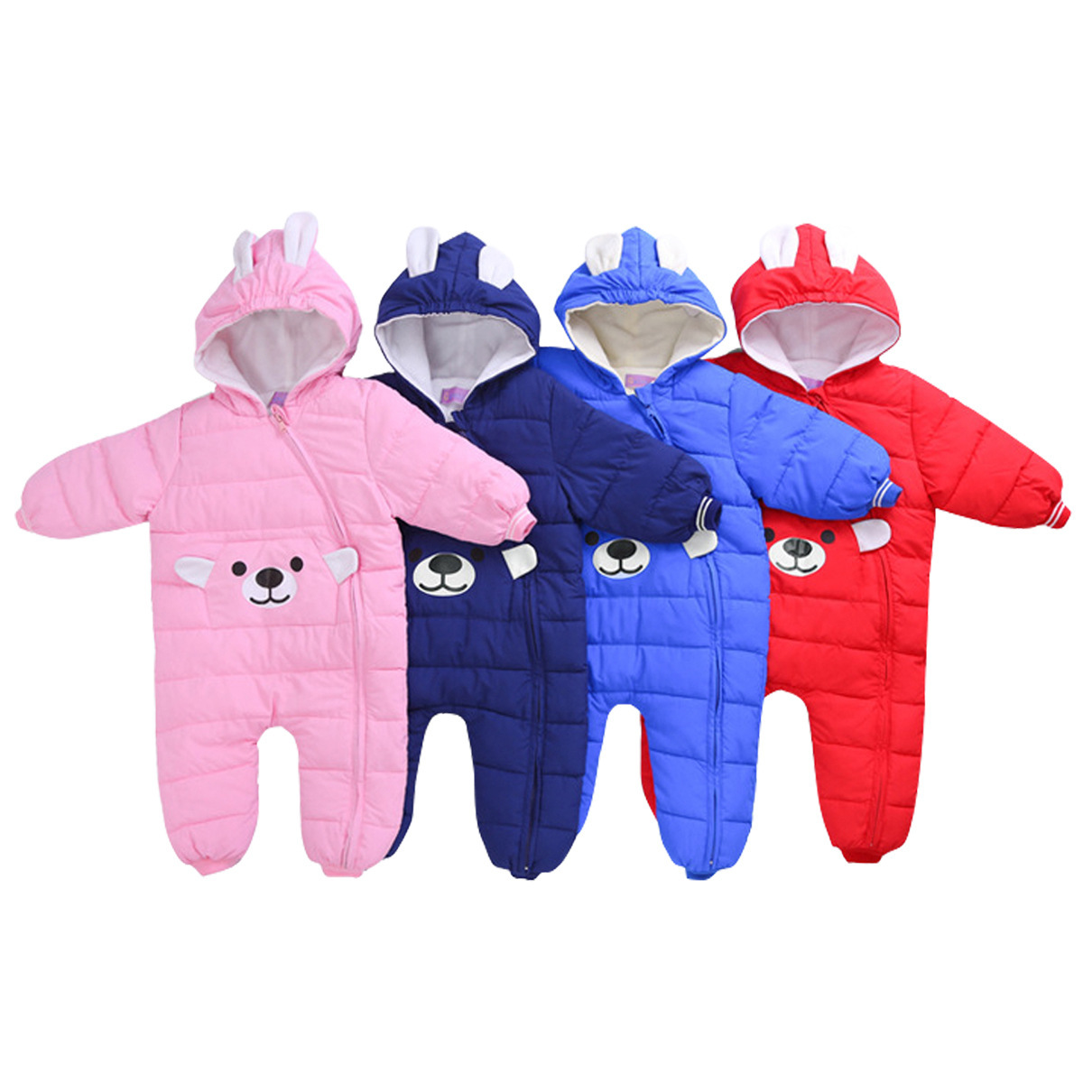Picture of Popular Autumn and Winter Cross-Border Foreign Trade Children's Jumpsuits, Thickened down Cotton Coats, Newborn Baby Crawling Clothes