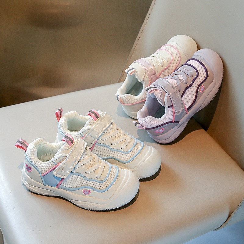 Children's Shoes Girls' Shoes 2025 Spring Princess Mary Jane Shoes Spring and Autumn Velcro Children's Girls Soft Sole Sports Shoes