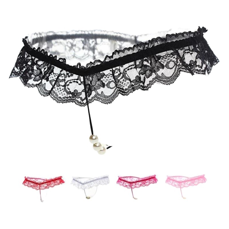 Picture of Sexy Exposed Pp Lace Women's T-Pants/Thong Pearl Intimates Massage Sexy Intimates Open Intimates T1