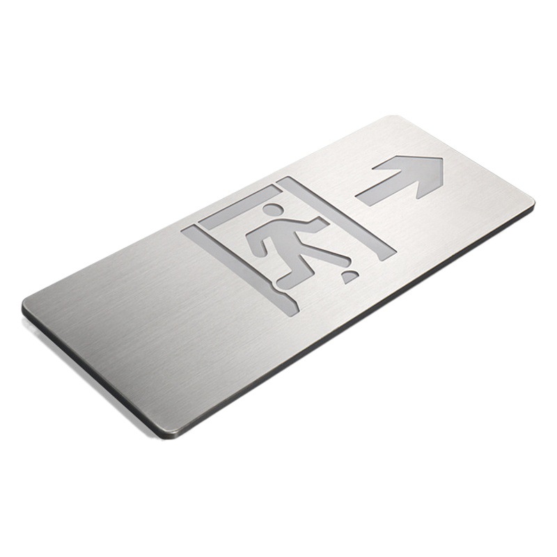 Baxian Type A Stainless Steel Ultra-thin Fire Emergency Indicator Light Floor Passage Safety Exit Evacuation Sign Light
