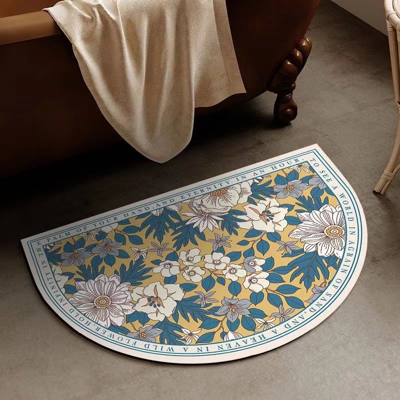 Picture of Diatom mud carpet vintage American floor mat bathroom door mat bedroom entrance mat bathroom kitchen entrance mat