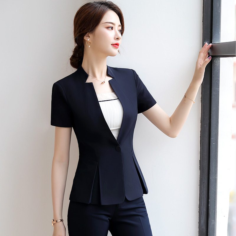 Picture of [Elegant and Thin] Professional Suit Women's Summer Front Desk Suit Short Sleeve Small Suit Ol Suit Skirt Formal Work Clothes