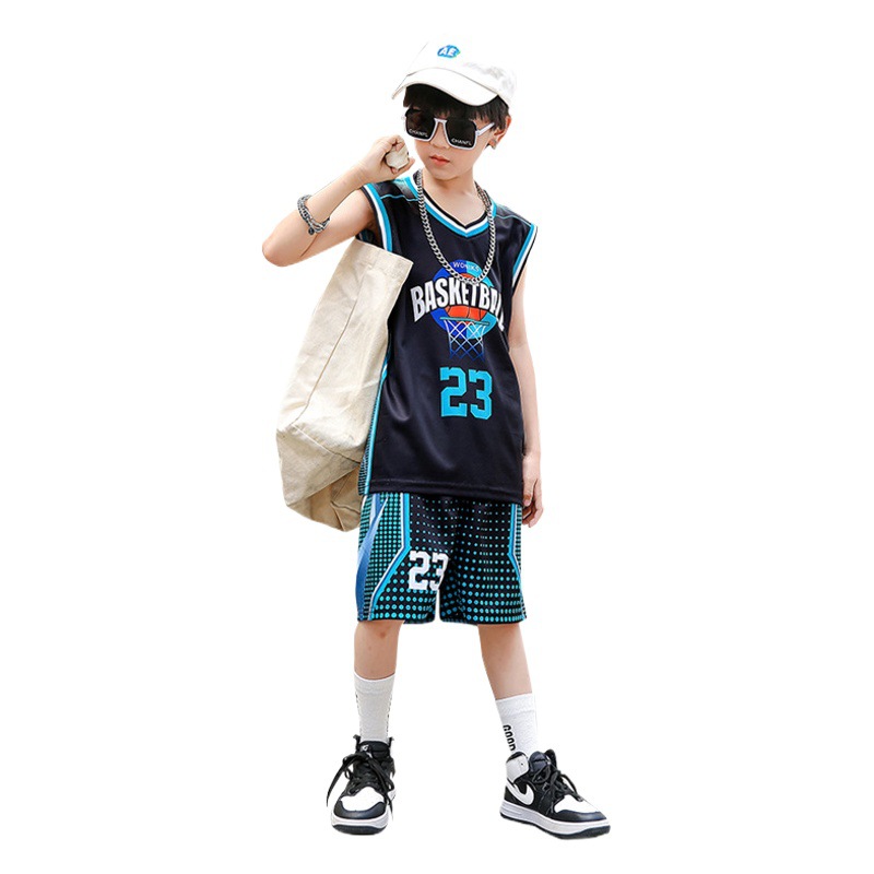 Cross-border for 2025 summer children's sports suit basketball clothes men's quick-drying training clothes children's jerseys wholesale