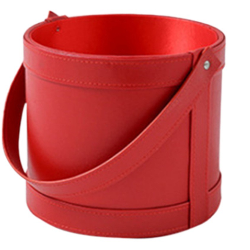 Red wedding gift leather hug bucket blue round candy bucket orange hand-held Gift Box Wholesale