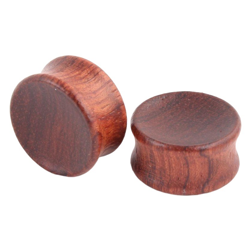 European and American Brown concave Wood auricle expansion Rod ear expander piercing jewelry 8-20mm ear expansion hot sale TUNNEL