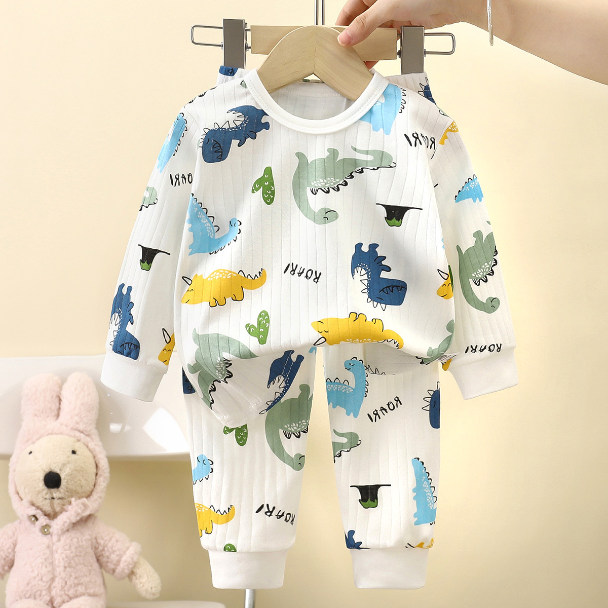 Picture of Children's Pure Cotton Underwear Set, New Autumn Style, Boys' Autumn Clothes and Pants, Baby Pajamas, Girls' Loungewear, Children's Clothing