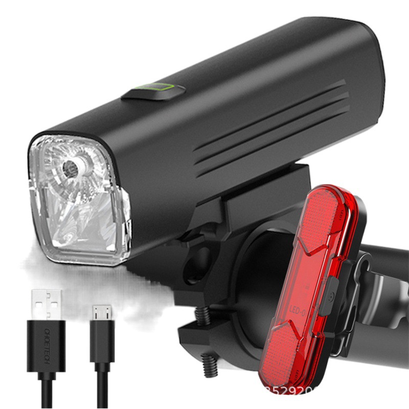 High and Low Beam USB Bicycle Light 4800Mah Night Riding Bright Light Flashlight Mountain Bike Road Bike with Tail Light