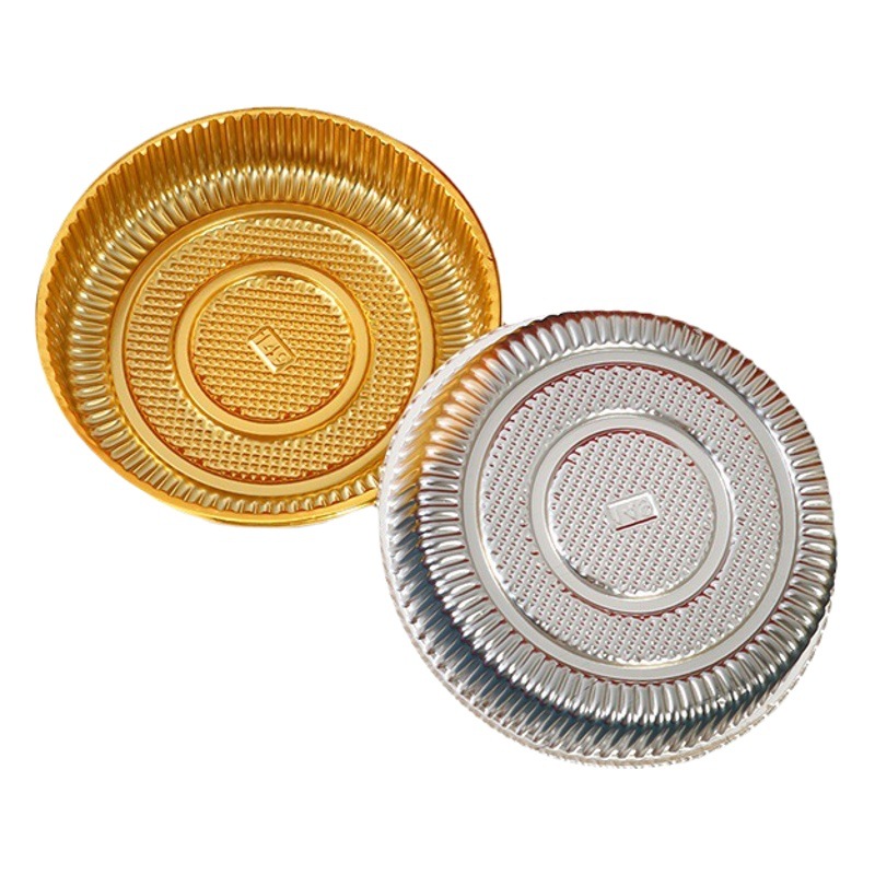 1/2 jin big moon cake tray factory wholesale golden round rice cake bottom tray big gift cake 1000g blister tray