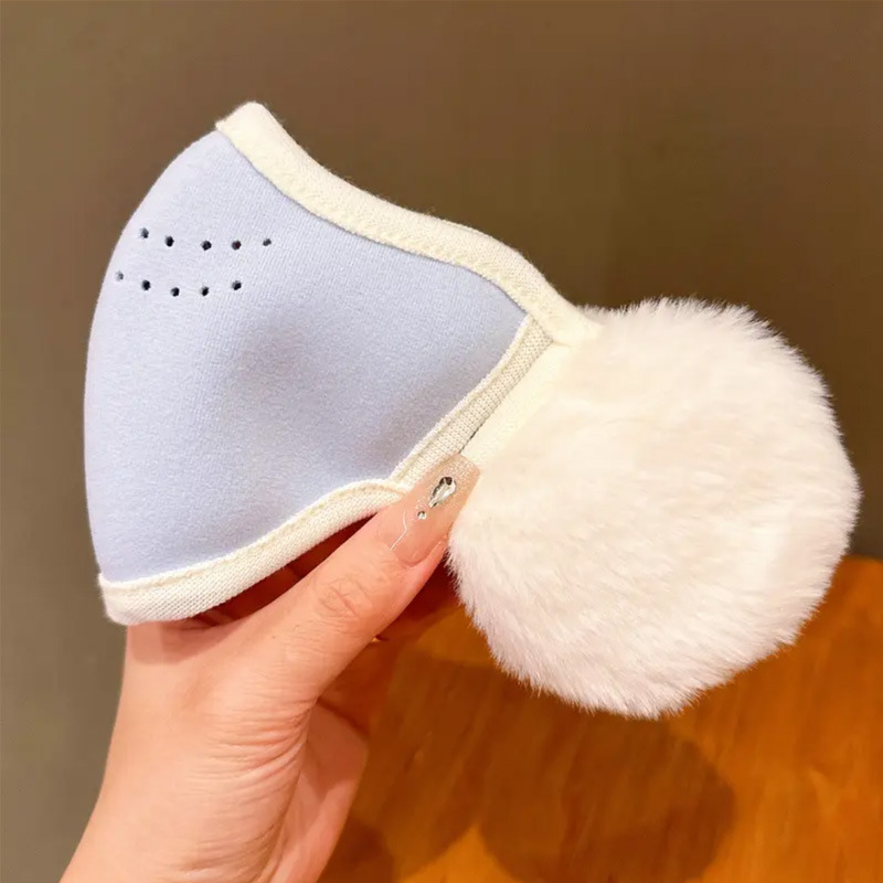 Picture of Children's Mask Girls' Windproof Ear Mask Integrated Warm Thickened Winter Ear Mask for Primary School Students Outdoor Cycling Cold-proof Ear Mask