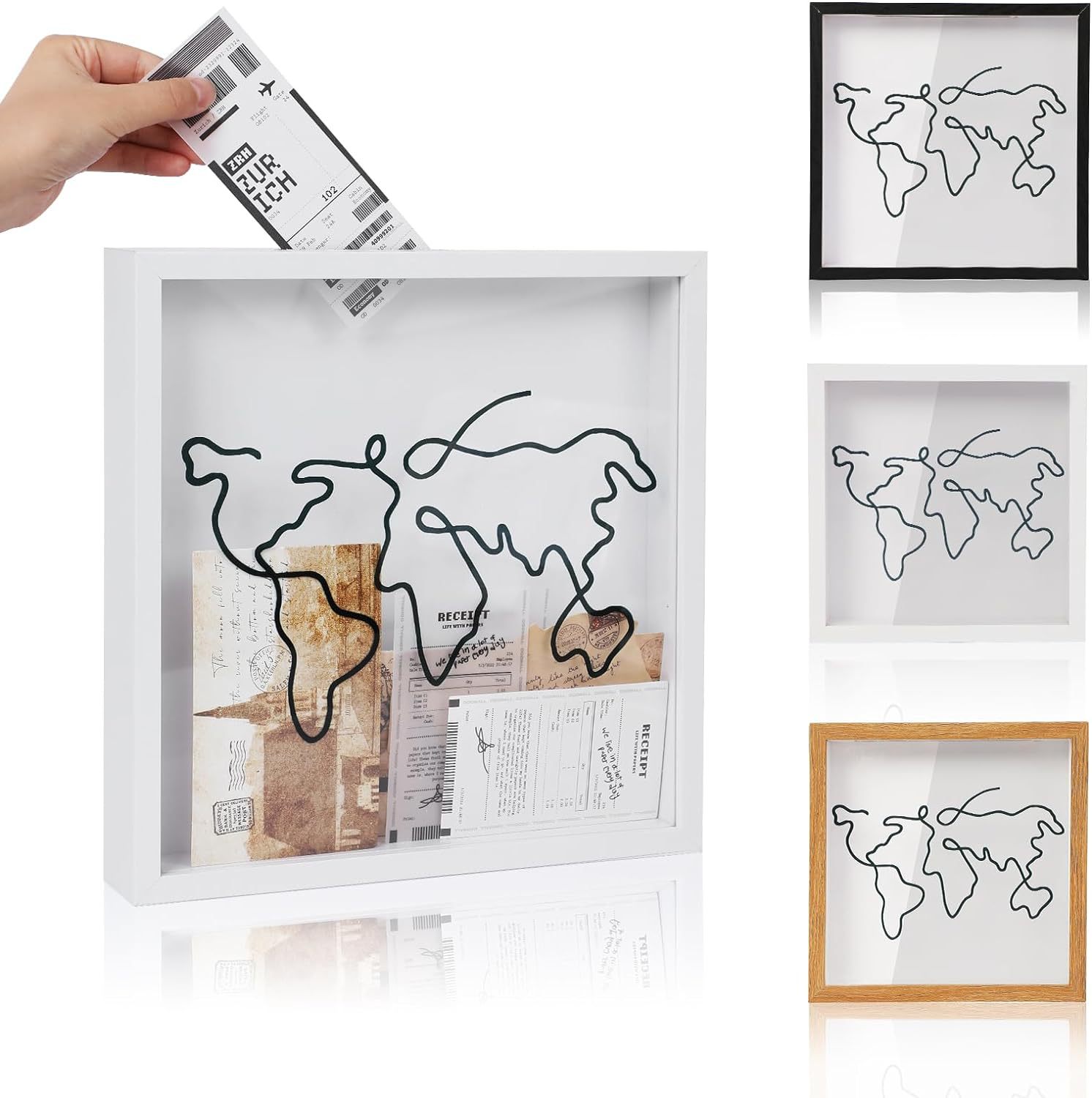 Concert ticket stub storage photo frame movie ticket travel train ticket scenic spot ticket collection coin collection frame