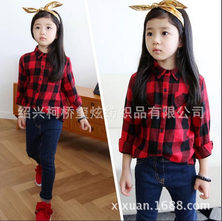 Picture of Plaid fabric autumn and winter 21 cotton single-sided grinding plaid fabric yarn-dyed plaid shirt fabric twill