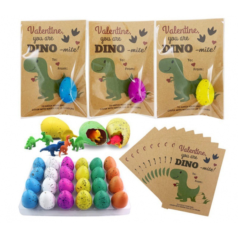 2024 new arrival Dinosaur Valentine Card Easter Dinosaur egg incubation kids greeting Card gift
