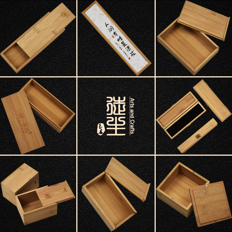 Picture of Pvc Glass Cover Transparent Storage Wooden Box Wholesale Small Gift Box Collection Display Box Heaven and Earth Cover Packaging Wooden Box