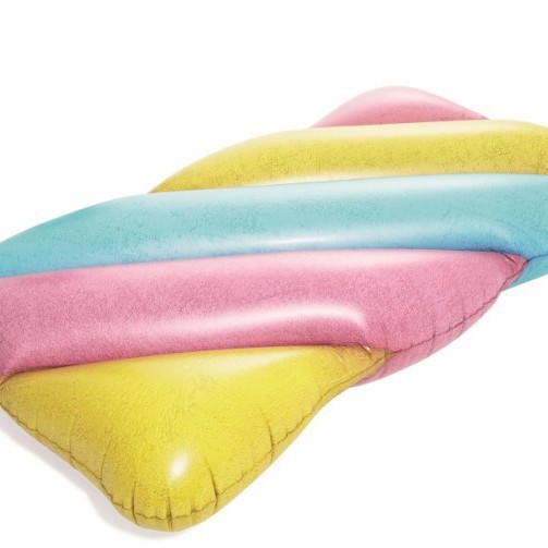 Picture of Cross-border spot 43187 candy color cotton candy adult water inflatable floating island clouds rainbow floating bed floating row