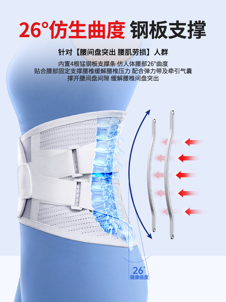 Belt Steel Plate Support Waist Support Waist Breathable Belt Lumbar Disc Protection Herniation Factory Sports Fitness