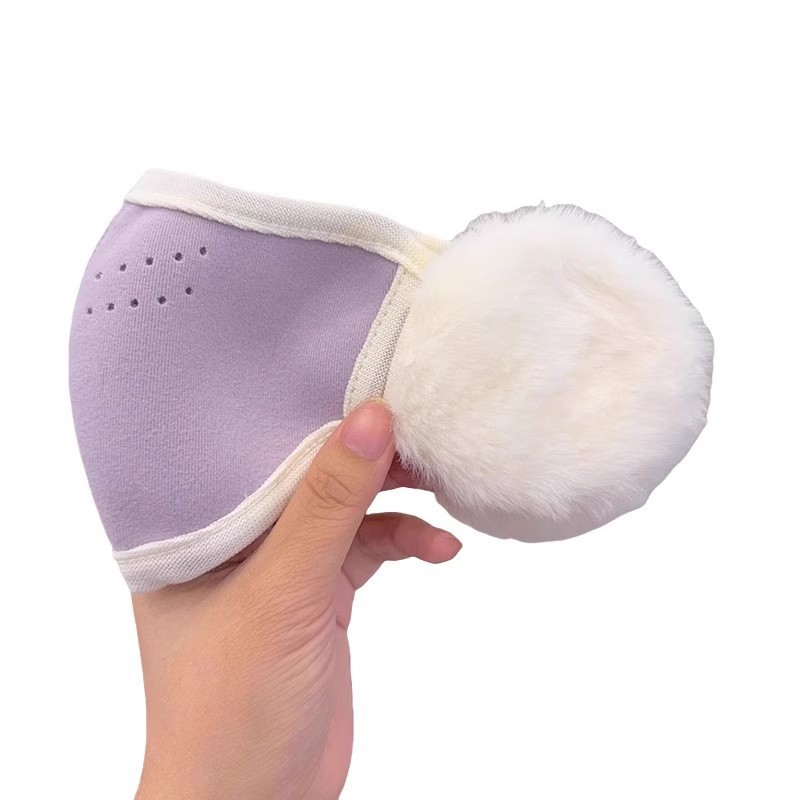 Picture of Children's Mask Girls' Windproof Ear Mask Integrated Warm Thickened Winter Ear Mask for Primary School Students Outdoor Cycling Cold-proof Ear Mask