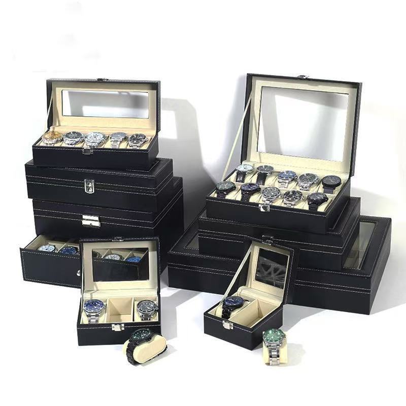 Spot 3/6/10/12 Digit Watch Storage Box Watch Display Box High-End Leather Bracelet Watch Jewelry Box