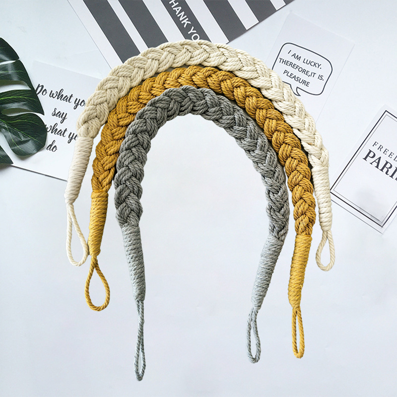 New Hand-woven Cotton Rope Curtain Strap for Homestay Decorative Curtain Strap for Bohemian Curtain Strap