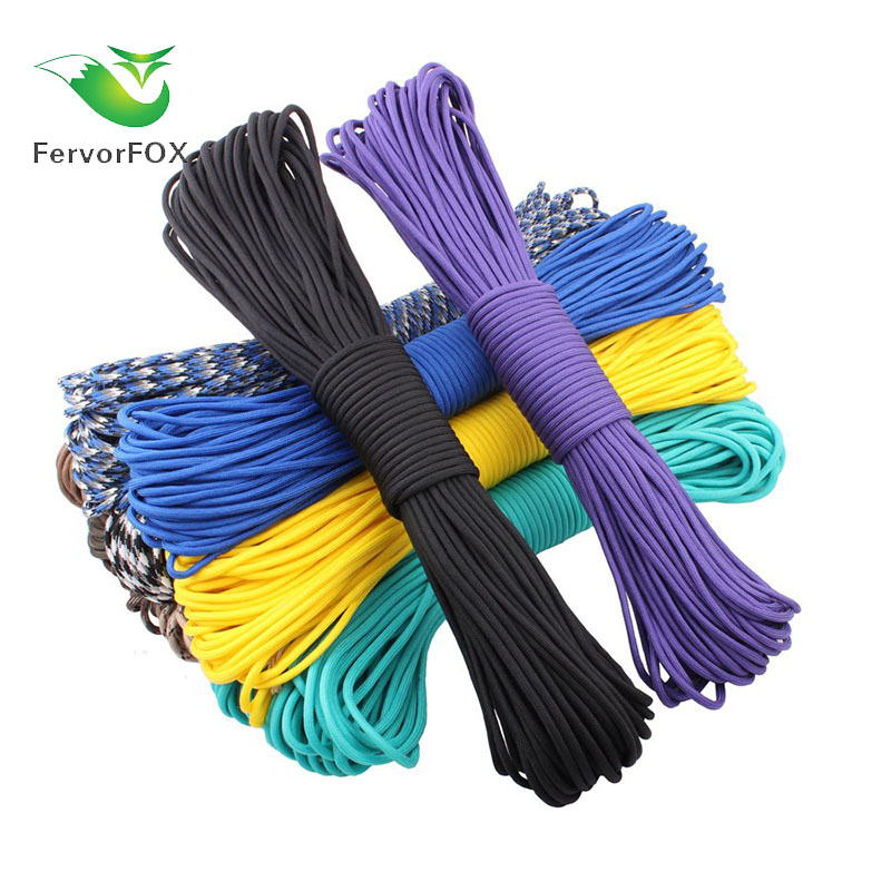 7 seven-core umbrella rope 4mm outdoor life-saving mountaineering braided bracelet polypropylene parachute rope 100ft 31 meters