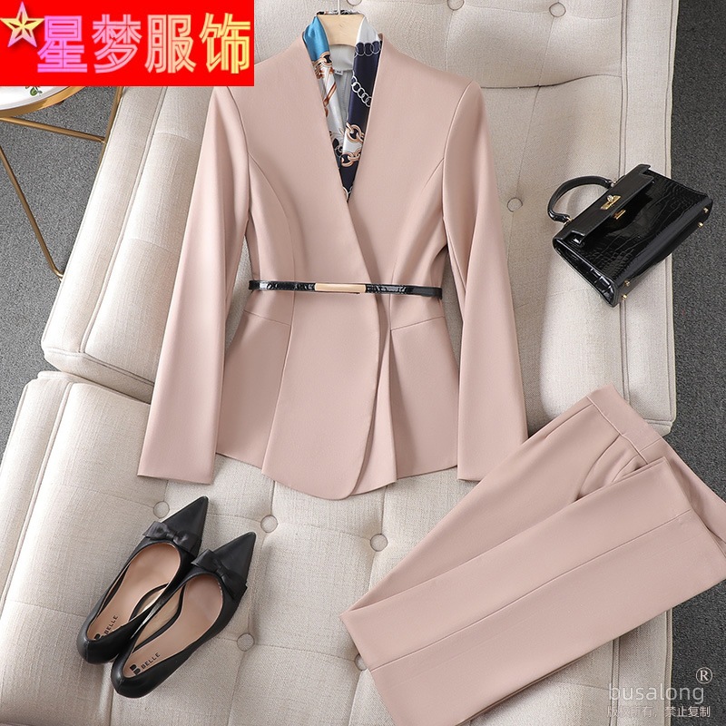 Picture of Long Sleeve Business Wear suit Suit Jacket Temperament Women's White Collar Business Work Clothes Workwear Casual Fashion suit