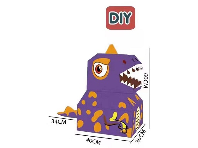Picture of Tiktok Cartoon Dinosaur Carton Case Wearable Graffiti Tyrannosaurus Rex Model Kindergarten Handmade Stitching Children's Toys