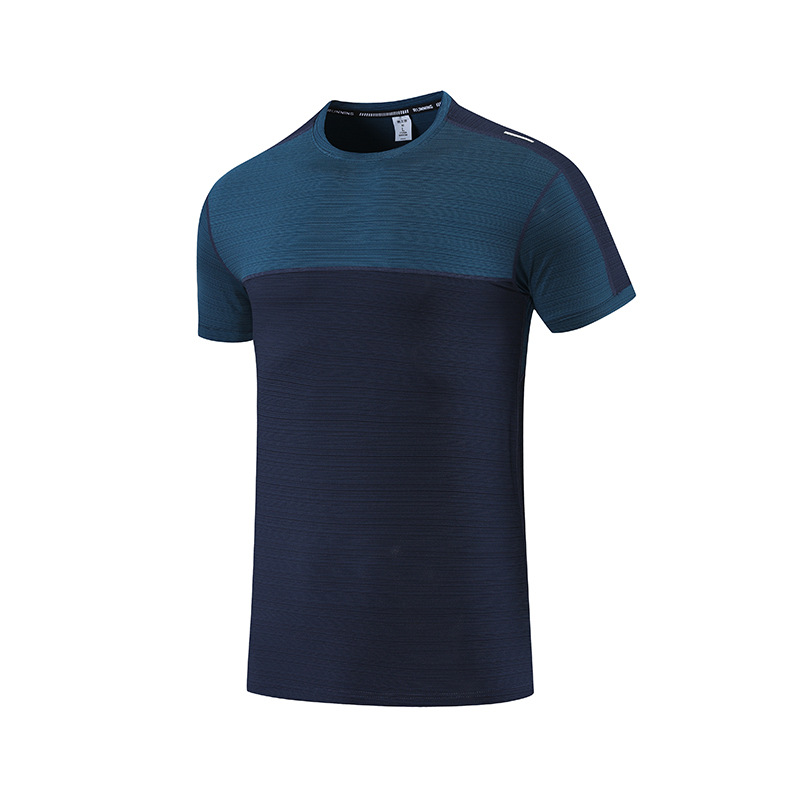 2022 Summer Men's Casual Sports Crewneck T-shirt Cross-border Loose plus size Fitness Quick-drying Clothes Short-sleeved Printable log