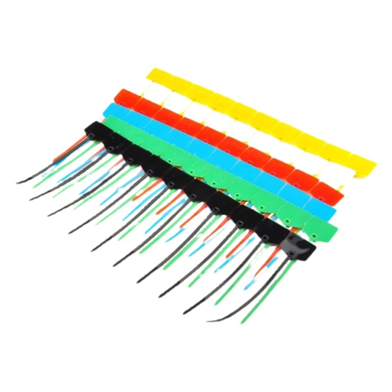 in stock color sign cable tie white nylon cable tie disposable self-locking label binding line with plastic seal