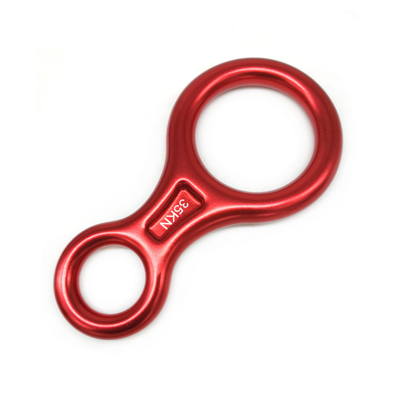 Picture of Outdoor eight-character ring quick-drop sliding buckle aluminum alloy eight-character ring descending device fire protection slow-drop protector rock climbing control hole