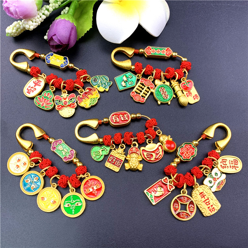 Baby anti-shock pin portable pendant baby pregnant women's shock safety brooch ancient sand gold Safety small ornaments