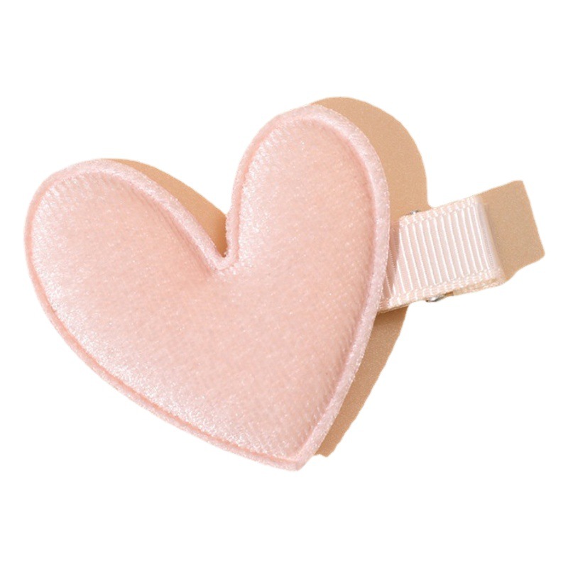 Cross-border Europe and the United States new children's headdress baby Korean velvet love hair clip cute girls do not hurt hair side clip wholesale