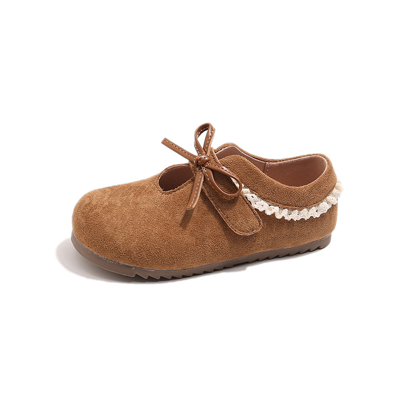 Picture of Girls' leather shoes new autumn children's Birkenstock soft soles sweet princess shoes bow baby shoes