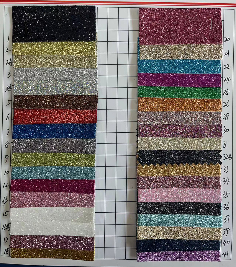 Picture of Glitter Cloth Pu Leather Fabric Glitter Christmas Glitter Sequin Textile Leather Glitter Clothing Accessories
