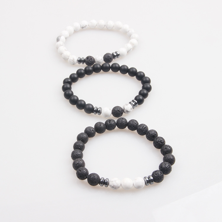 Picture of Zhou Lianfa Tiger Eye Bracelet Men's 8MM Beads suit Elastic Adjustable Black Crystal Beads Suitable for Ladies Ceremony