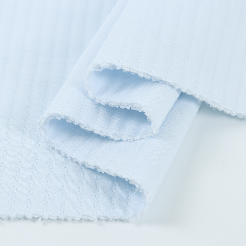 Picture of Vertical strip idea snowflake jacquard air layer two sides cotton silk fabric baby bag cotton jacket one-piece clothing fabric