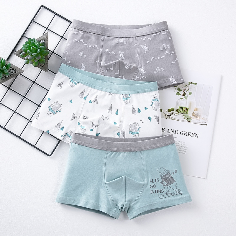 Boys' underwear children's cotton 50 boxers boys' boxer shorts middle and big children's triangle underwear children's cartoon