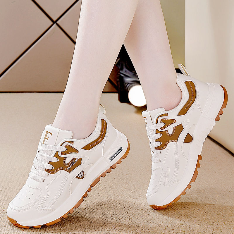 plus size sneaker Women's 2024 New Spring Explosions Korean Style All-match Lightweight Running Leather Casual Torre Shoes Women