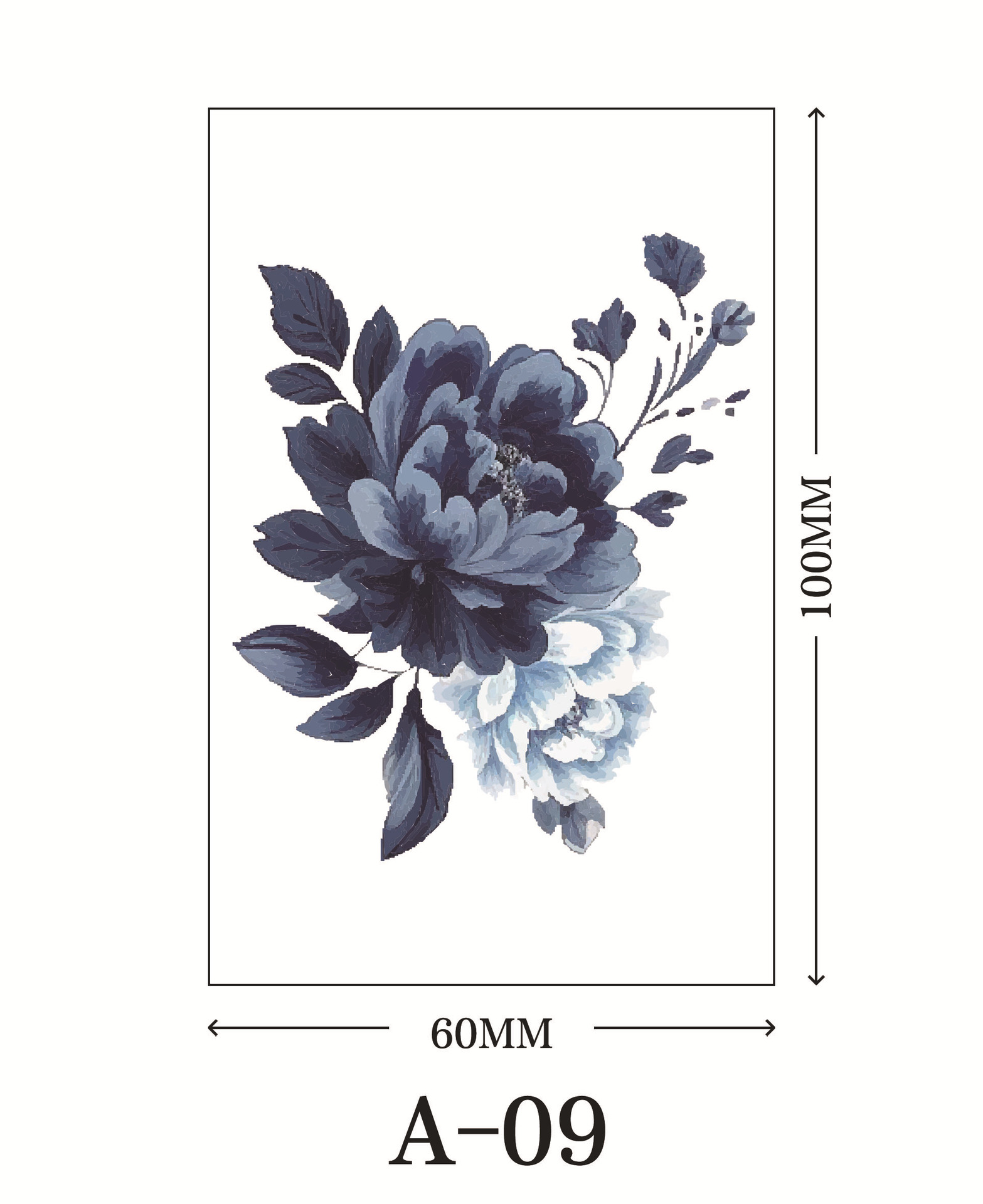 Picture of New cross-border rose flower tattoo stickers small fresh net red color tattoo stickers factory wholesale waterproof and durable