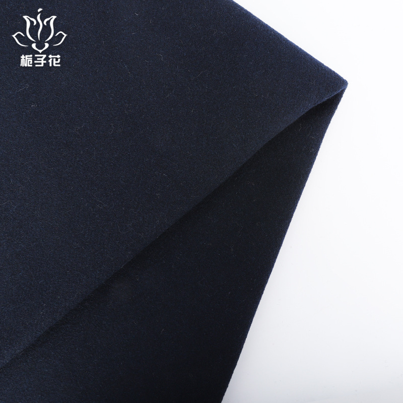 Picture of 30 wool navy blue Shenzhou woolen fabric autumn and winter coat fabric manufacturers supply coarse single-sided woolen fabric