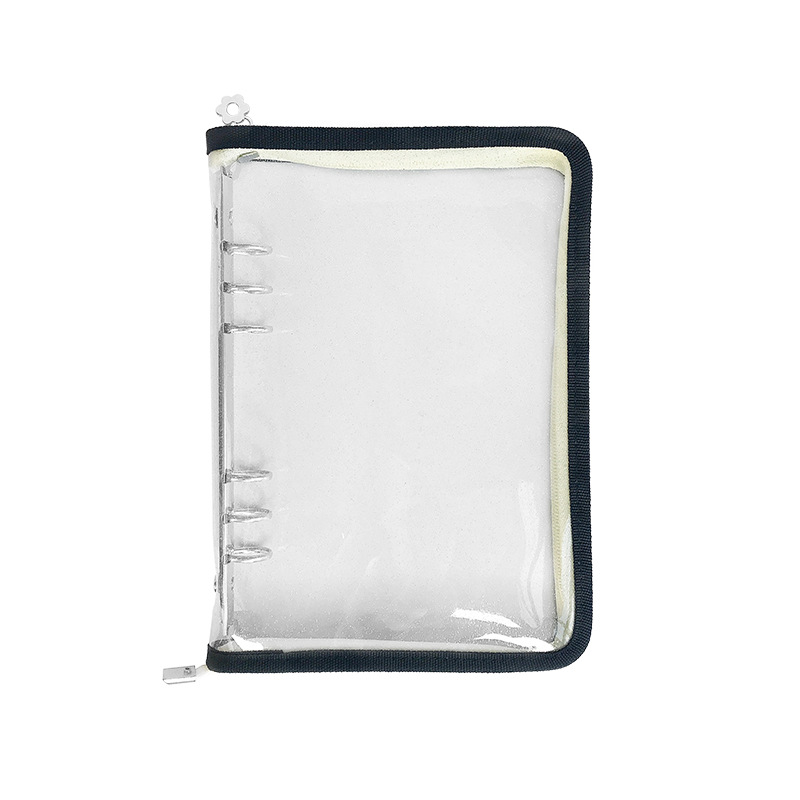 Picture of Spot Cute Popular Storage Bag Six-Hole Loose-Leaf Book Ins Style Star Chasing A5A6 Transparent Zipper Notebook Shell