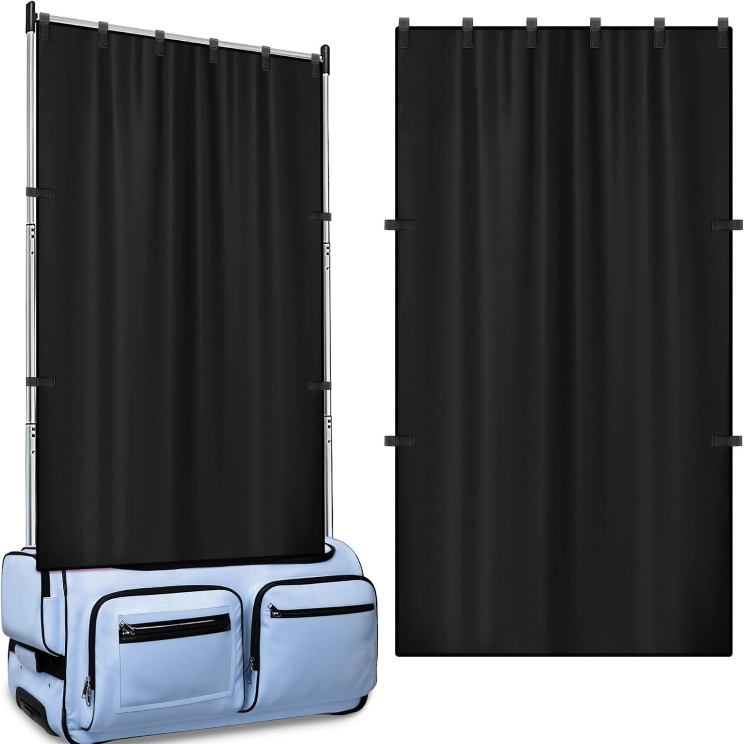 Amazon Hot Sale Private Curtain Fabric Full Shading Dressing Room Dance Bag Suitcase Portable Travel Curtain Fabric