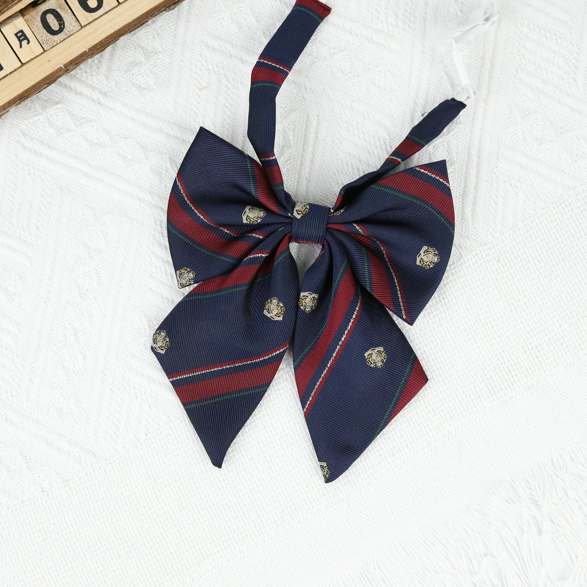 Picture of Jk Japanese Style Uniform Leather-band Free Tie Men's Bow Tie Women's All-match School Style Daily Striped Simple School Uniform
